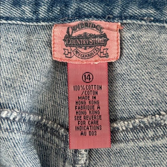 Vintage Hand Embroidered Ultra High Rise 90’s Cotton Denim Mom Straight Leg Jean - Picture 4 of 7